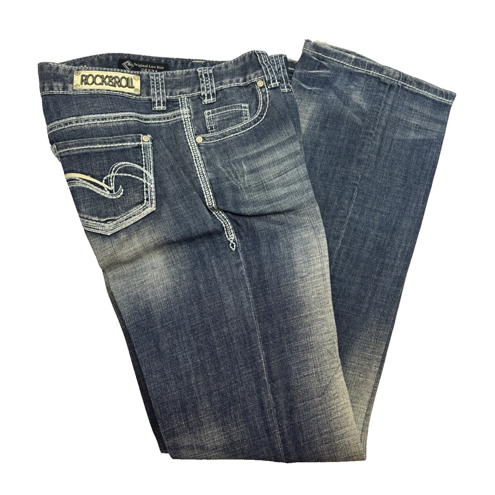 Rock and Roll Cowgirl Jeans Women Size 28x34 (32x34) Original Low Rise‎